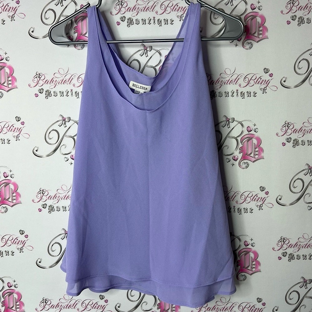 Bellessa tank top purple lilac Women's blouse Tank Top new with tags
